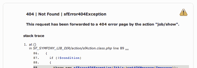 404 error in the dev environment